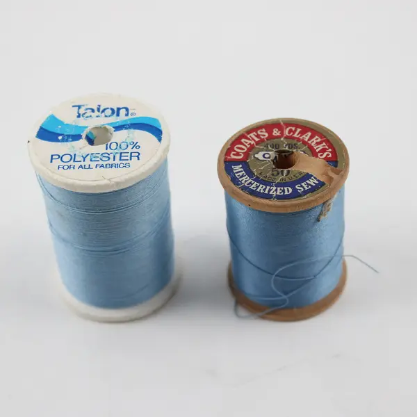 Lot of 5 Blue Sewing Thread Spools Assorted Shades for Quilting
