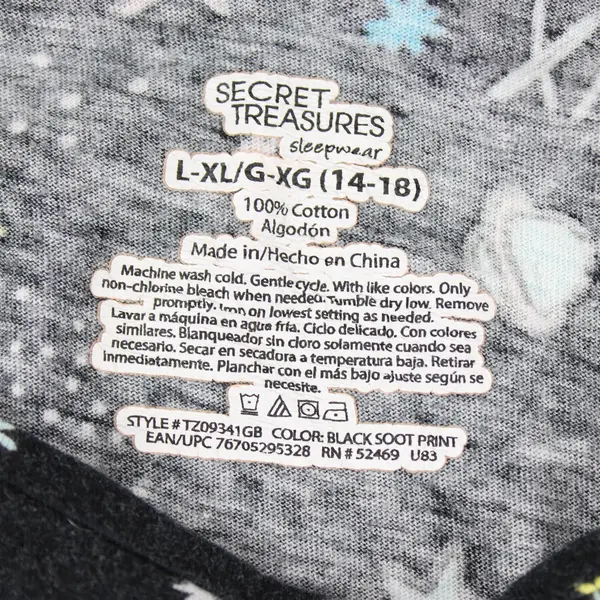 Secret Treasures Space-Themed Pajama Top Women's L-XL 14-18