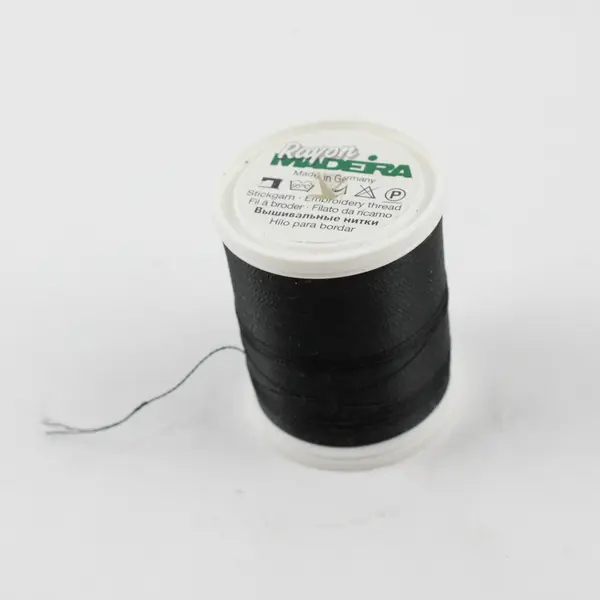 Lot of 5 Black Sewing Thread Spools Assorted Shades for Quilting
