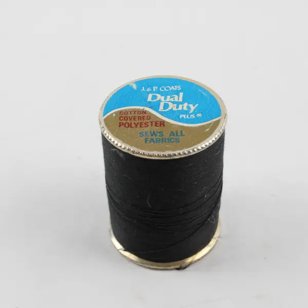 Lot of 5 Black Sewing Thread Spools Assorted Shades for Quilting