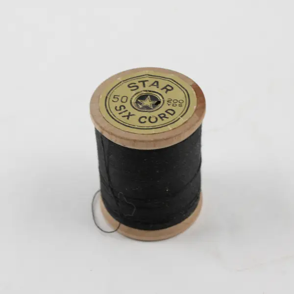 Lot of 5 Black Sewing Thread Spools Assorted Shades for Quilting