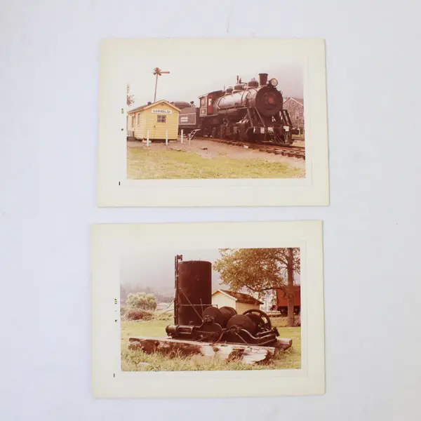 Lot Of 2 Garibaldi Oregon Steam Train Park Color Photos 1978 Jim Shaw