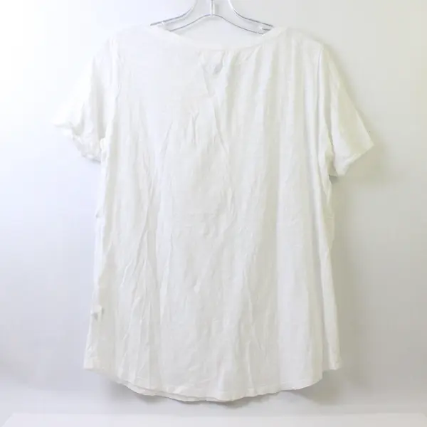 Old Navy Maternity Women's S Petite White Cotton Crochet Lace Detail Blouse