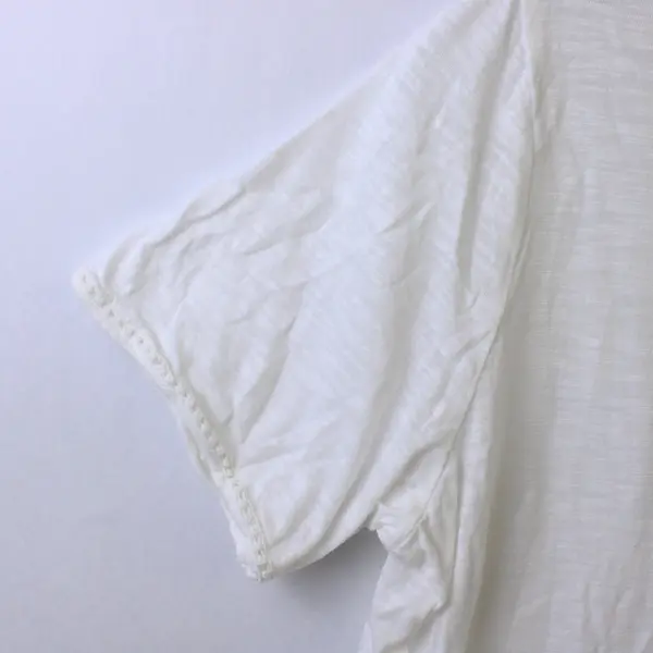 Old Navy Maternity Women's S Petite White Cotton Crochet Lace Detail Blouse