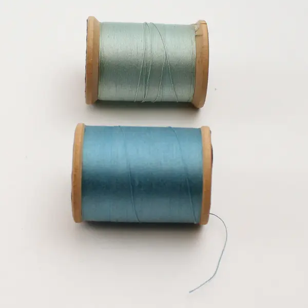 Lot of 5 Teal Sewing Thread Spools Assorted Shades for Quilting