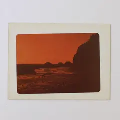 Vintage 1970s Oregon Coast Sunset Color Photo Jim Shaw North Bend