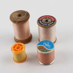 Lot of 4 Neutral Warm Colors Sewing Thread Spools Assorted Shades for Quilting