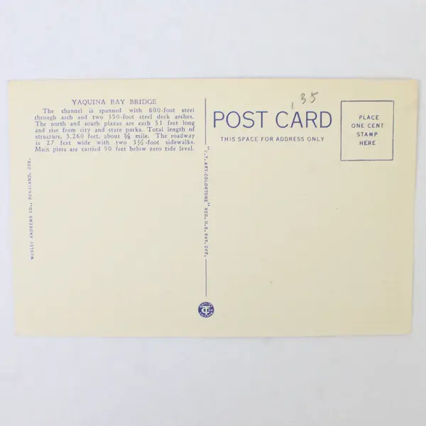 Lot Of 2 Oregon Coast Highway Bridges Color Postcards Siuslaw Yaquina Bay 1930s