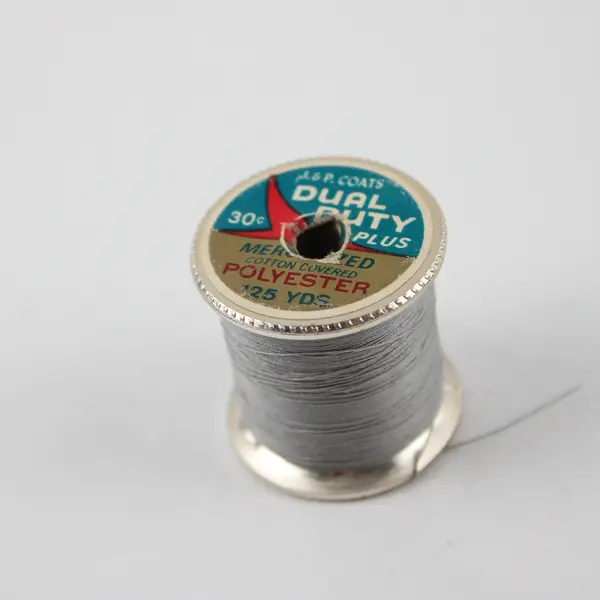 Lot of 4 Grey Sewing Thread Spools Assorted Shades for Quilting
