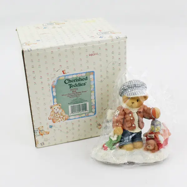 Cherished Teddies By Enesco "Always Paws For Holiday Treat" 1998 Rich 352721