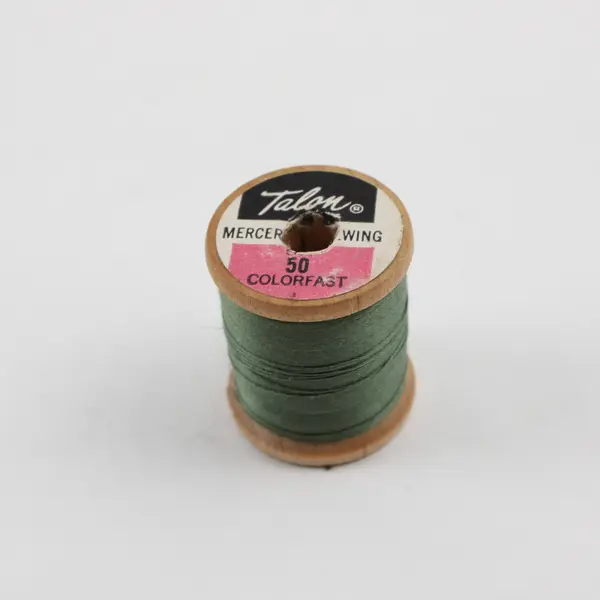 Lot of 4 Green Sewing Thread Spools Assorted Shades for Quilting