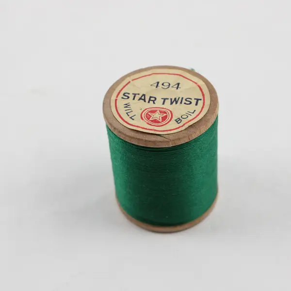 Lot of 4 Green Sewing Thread Spools Assorted Shades for Quilting