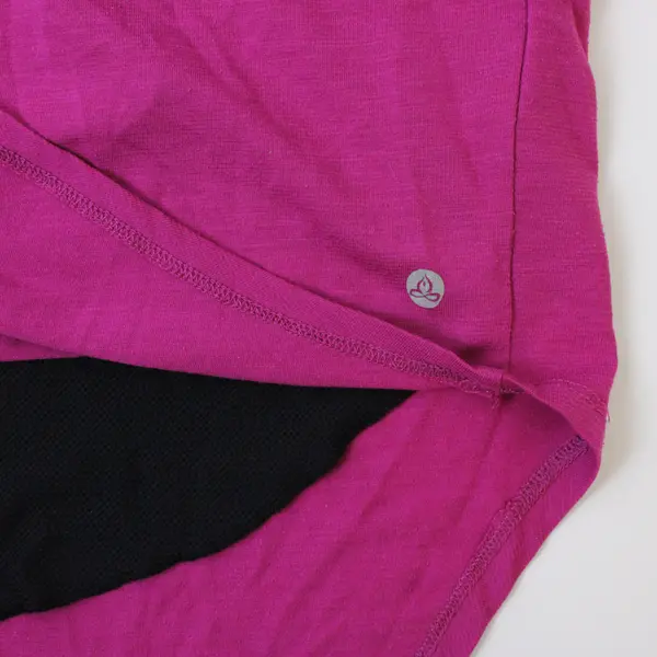 Apana Women's M Purple Mesh Racer Back Yoga/Workout Cap Sleeve Top