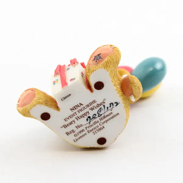 Cherished Teddies By Enesco "Beary Happy Wishes" 1996 Nina 215864