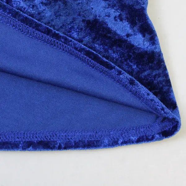 Avon Intimates Women's M Royal Blue Lace Trim Crushed Velvet Sleep Tank Top