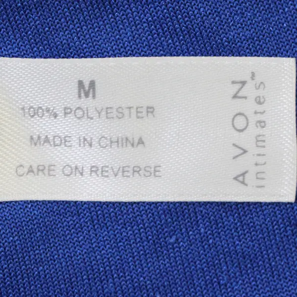 Avon Intimates Women's M Royal Blue Lace Trim Crushed Velvet Sleep Tank Top