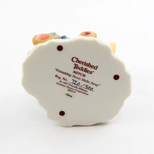 Cherished Teddies By Enesco "Friendship Never Melts Away" 1997 Mitch 269735