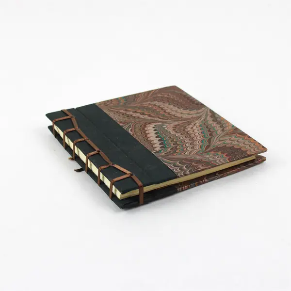 Lot of 4 Handcrafted Books Hardcover Fabric Covering Unique Type-Written Stories