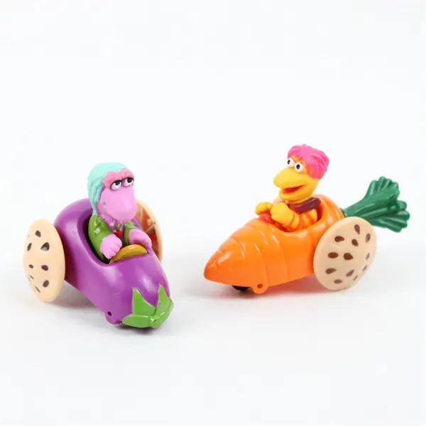 Lot of 2 1988 Vintage Fraggle Rock McDonald's Toys Gobo & Mokey Cars