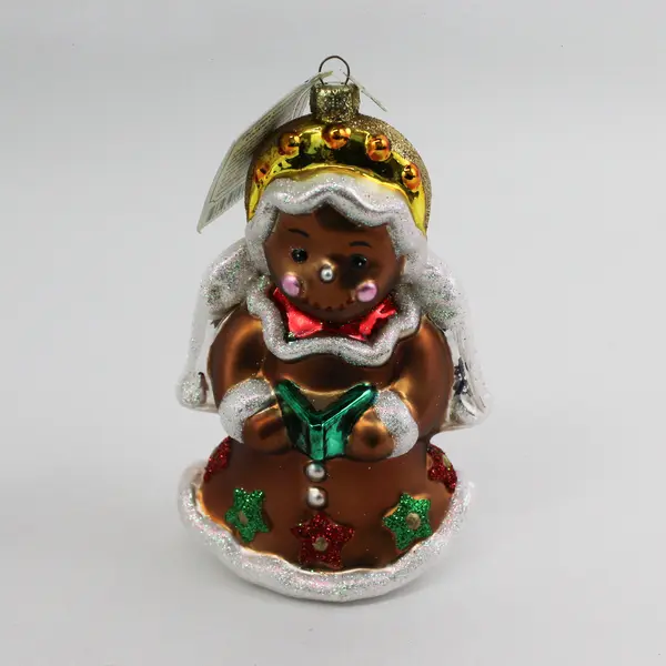 Lot of 2 Twelve 25 Glass Gingerbread Angel Cookie Ornament