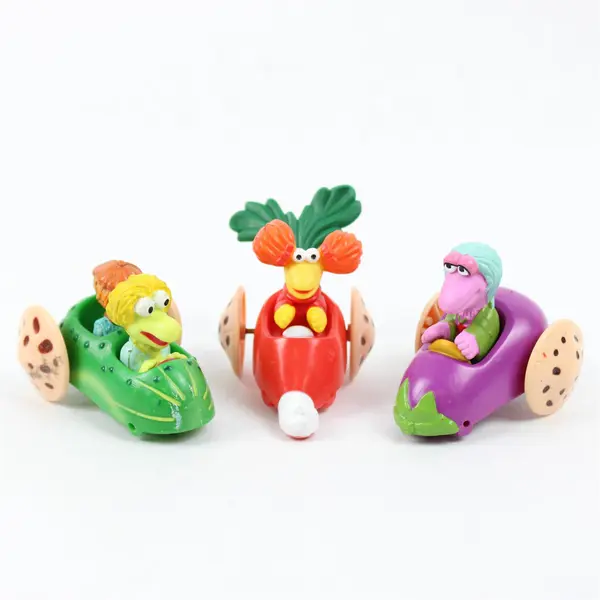 Lot of 3 Vintage 1988 McDonald's Fraggle Rock Character Cars
