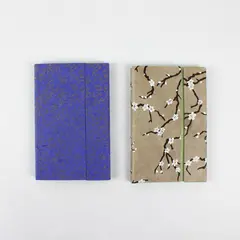 Lot of 2 Handcrafted Blank Books for Journaling Diaries Tri-Fold Hardcover Good