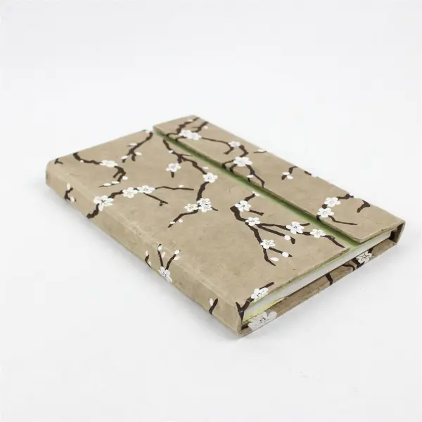 Lot of 2 Handcrafted Blank Books for Journaling Diaries Tri-Fold Hardcover Good