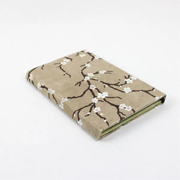 Lot of 2 Handcrafted Blank Books for Journaling Diaries Tri-Fold Hardcover Good