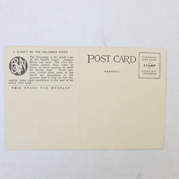 Lot Of 2 Columbia River Oregon Color Litho Postcards Sunset Moonlight