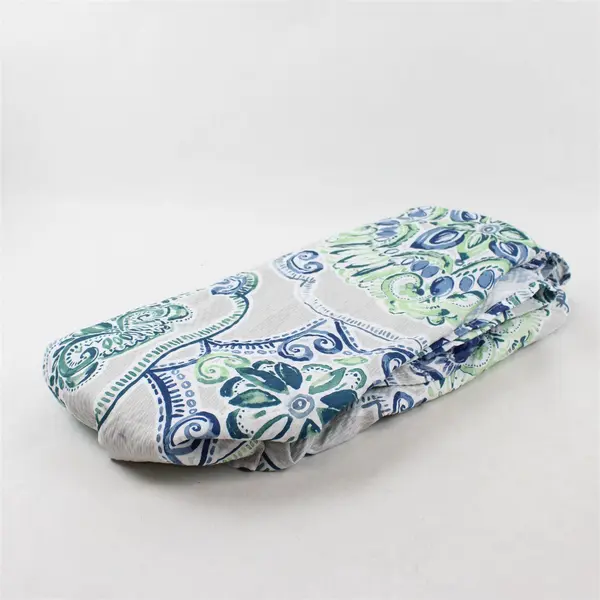 Victoria Classics Blue and Green Floral Pattern Square Tablecloth 70" x 70"