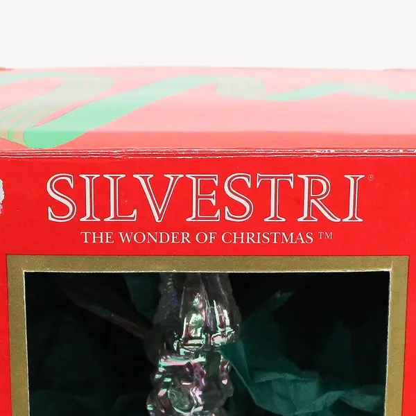 Vintage 1990 Silvestri Angel Acrylic Christmas Tree Topper 9.75 Inch W/Box