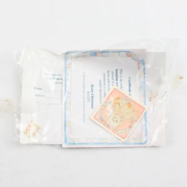 Cherished Teddies By Enesco "Beary Christmas" 1994 Baby In Basket 617253