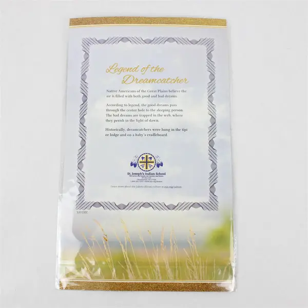 New St. Joseph's Indian School Dream Catcher Native American 14in x 8.5in