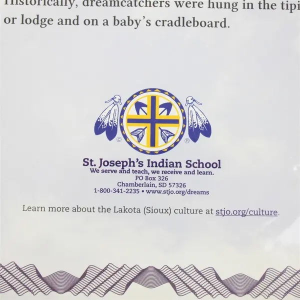 New St. Joseph's Indian School Dream Catcher Native American 14in x 8.5in