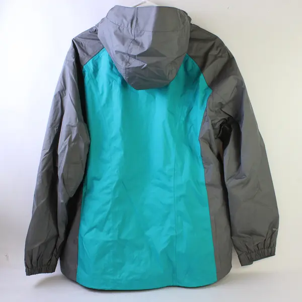 Eddie Bauer Women's 2XL Teal/Gray Weather Edge Softshell Packable Hood Jacket