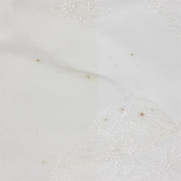 Vintage White Embroidered Square Tablecloth 36" x 36" FLAWED