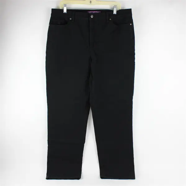 Gloria Vanderbilt Women's 16 Black "Amanda" Style Tapered Leg Denim Jeans