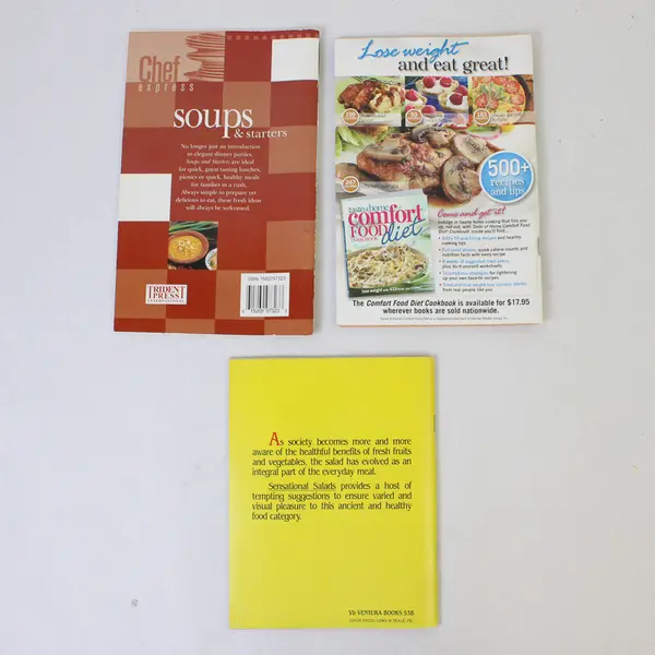 Lot Of 3 Recipe Booklets Salads Soups and Cheese Paperback Good