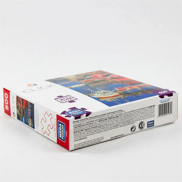 Norwegian Fishing Village 500 pc Jigsaw Puzzle, Complete