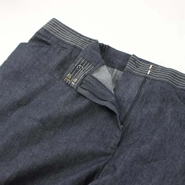 Maggie Barnes Women's 32W Plus Size Dark Wash Stretch Blue Jean Dress Pants