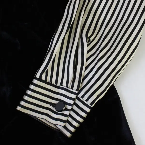 VTG Orare Women's L Multicolor Mix Material Button Up Collared Long Sleeve Shirt