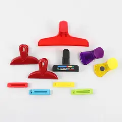 Lot of 10 Assorted Reusable Kitchen Bag Clips Sealers for Pantry