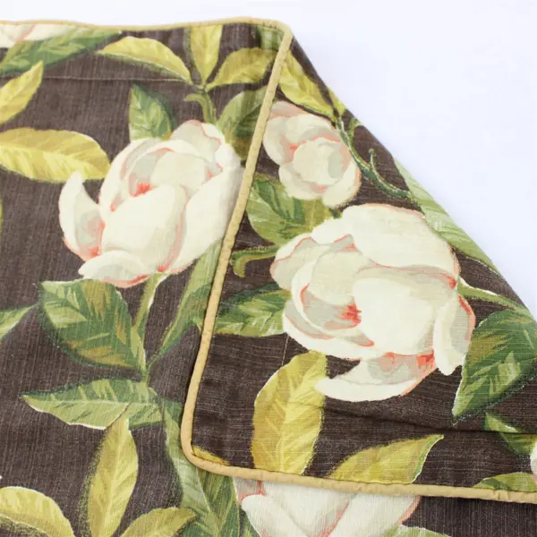 Echo Rose Print Brown Cotton Pillow Sham 23" x 28"