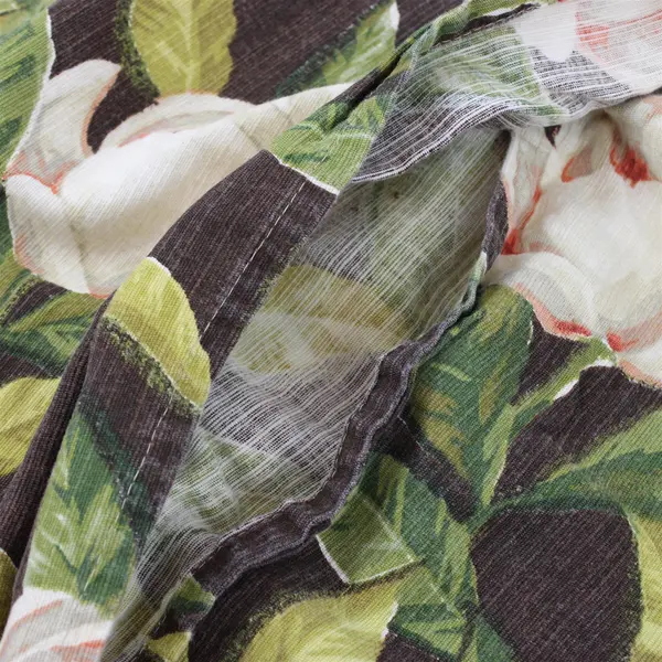 Echo Rose Print Brown Cotton Pillow Sham 23" x 28"