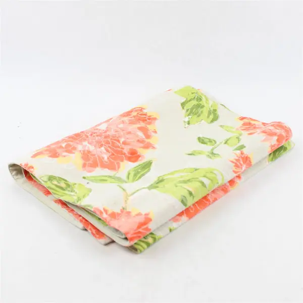 Envogue Orange Green and Beige Spring Summer Table Runner 14" x 70"