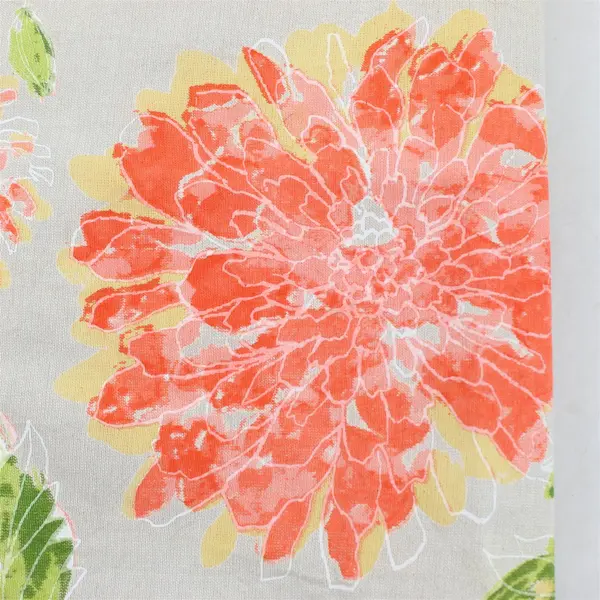 Envogue Orange Green and Beige Spring Summer Table Runner 14" x 70"