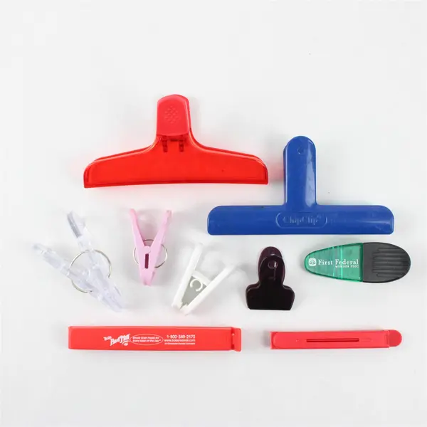Lot of 10 Assorted Reusable Kitchen Bag Clips Sealers for Pantry