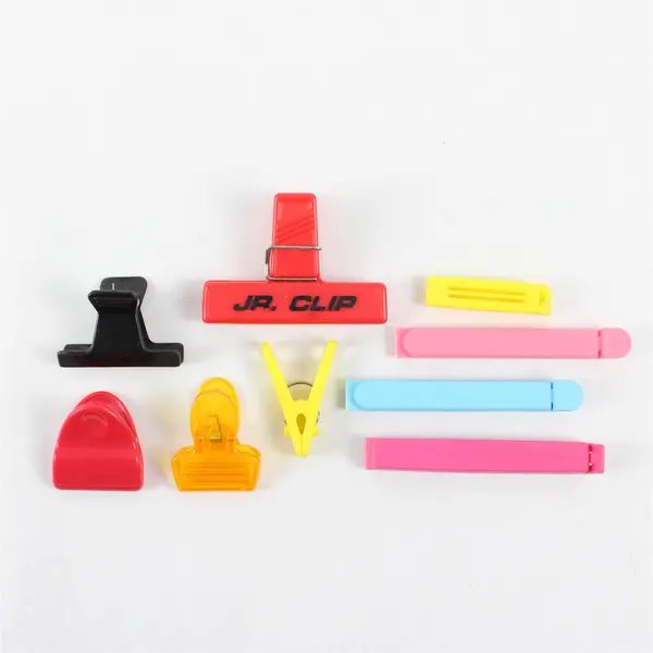 Lot of 9 Assorted Reusable Kitchen Bag Clips Sealers for Pantry