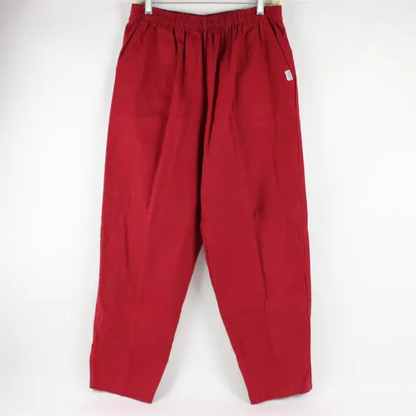 Vintage The Season Ticket Women's 30x26 Red Elastic Waist Pull On Pleated Pants