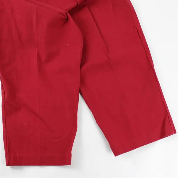 Vintage The Season Ticket Women's 30x26 Red Elastic Waist Pull On Pleated Pants